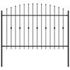 vidaXL Vrh z bodicami ASTEN 200 x 166 cm Pra&scaron;no lakirano jeklo Črna