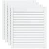 vidaXL Vrata za omarico z letvicami 4 kosi bela 69x59,4 cm borovina
