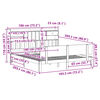 vidaXL Knjižna postelja brez vzmetnice bela 180x200 cm trdna borovina
