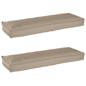 vidaXL Set blazin za palete 2 pcs Taupe 120 x 40 x 8 cm Oxford tkanina