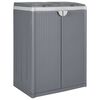 vidaXL Ko&scaron; za smeti z 2 vrati siv 65x45x88 cm PP