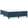 vidaXL Box spring postelja z vzmetnico temno modra 140x190cm žamet