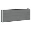 vidaXL Vrtna visoka greda Siva 200 x 30 x 72 cm WPC in aluminij