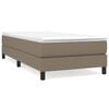 vidaXL Box spring postelja z vzmetnico taupe 80x200 cm blago
