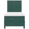 vidaXL LED Box Spring Postelja Temno zelena 80 x 200 cm Žamet