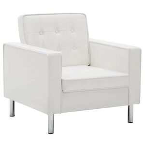 vidaXL Fotelj bel 75x70x75 cm umetno usnje