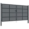 vidaXL Vrtna vrata antracit 400x175 cm jeklo