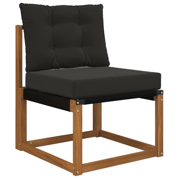 vidaXL Zunanja blazina za kavč 2 pcs Črna Poliester