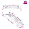 vidaXL Ramp za motociklete srebrna 180 x 28 x 5 cm Aluminij