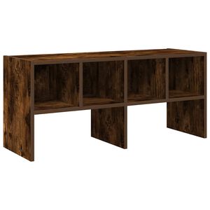 vidaXL Regal za čevlje zložljiva dimljeni hrast 89,5x30x40 cm
