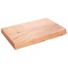 vidaXL Kopalni&scaron;ki pult svetlo rjav 60x40x(2-6) cm obdelan trden les