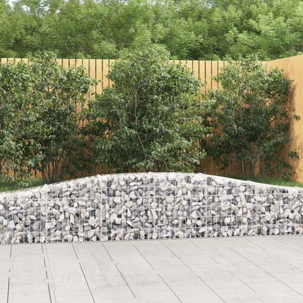 vidaXL Obokane gabion košare 8 kosa 400x30x40/60 cm pocinkano železo