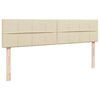 vidaXL Otomanski posteljni okvir z vzmetnicami krem 160x200 cm blago