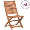 vidaXL Zložljivi stoli 8 kosov 51x66x95 cm Masivni les akacije