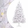 vidaXL Umetno Zložljivo Božično Drevo Bela 138 x 138 x 300 cm LED
