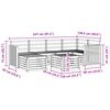vidaXL Sedežne garniture Naravna Masiven les akacije