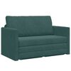 vidaXL Sofa postelja Temno zelena 124 x 71 x 78 cm Žamet