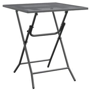 vidaXL Vrtna miza 60x60x72 cm ekspandirana kovinska mreža antracit