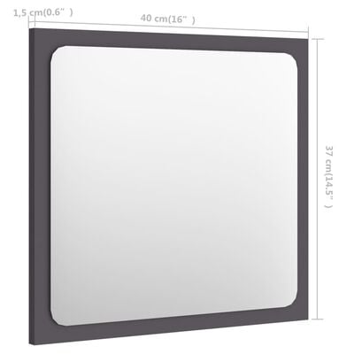 vidaXL 2-delni komplet kopalniškega pohištva siva iverna plošča