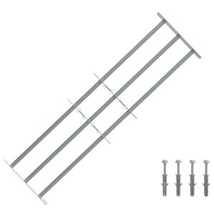 vidaXL Zavarovalna re&scaron;etka za okna z 3 prečkami 3 pcs 930-1740 mm