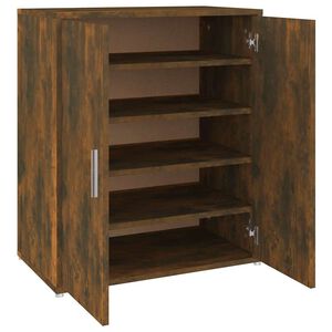 vidaXL Omarica za čevlje dimljeni hrast 60x35x70 cm inženirski les