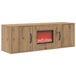 vidaXL Električni kamin Artisan hrast 110 x 30 x 36,5 cm