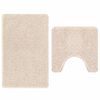 vidaXL Set protidrsnih kopalnih preprog 2 pcs krema PP
