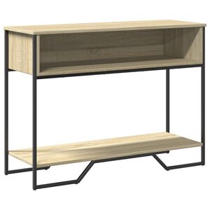 vidaXL Konzolna mizica sonoma hrast 100x35x74,5 cm inženirski les