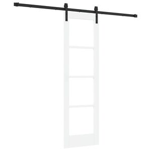 vidaXL Drsna vrata ORKDAL Bela 61 x 198,5 cm Trden borov les in steklo