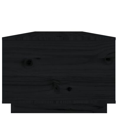 vidaXL Klubska mizica črna 100x50x35 cm trdna borovina