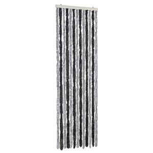 vidaXL Zavesa proti mrčesu siva in črna 56x185 cm &scaron;enilja
