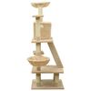 vidaXL Mačje drevo s praskalniki iz sisala bež 122 cm