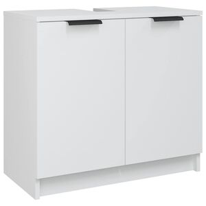 vidaXL Kopalni&scaron;ka omarica bela 64,5x33,5x59 cm konstruiran les