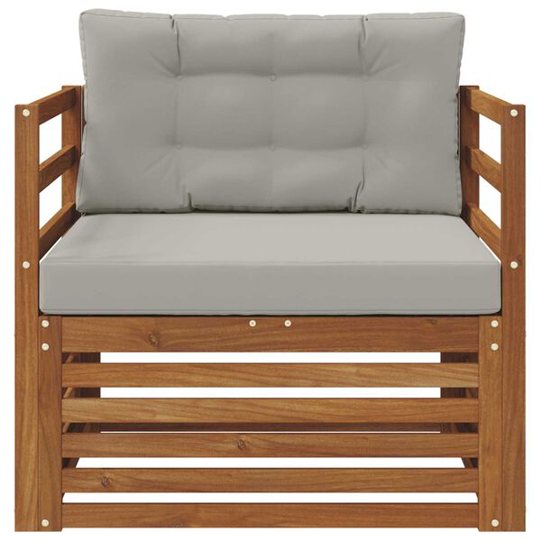 vidaXL Zunanja garnitura za sedenje Masivno akacijevo les in poliester