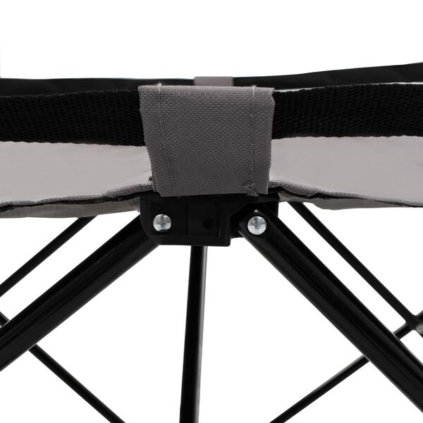 vidaXL Zložljiv ležalnik siv jeklen