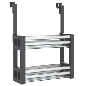 vidaXL Organizator za pod umivalnikom 34x12x26 cm aluminijast