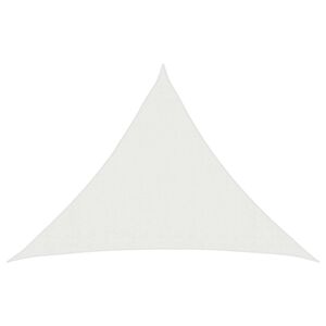 vidaXL Senčna platna Trikotna 7 x 5 x 5 m HDPE Bela