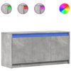vidaXL TV omarica z LED betonsko siva 100x34x50 cm inženirski les