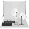 vidaXL Komplet za foto studio z lučmi in ozadjem
