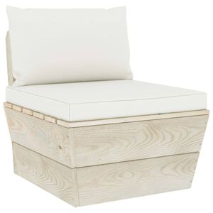 vidaXL Vrtni kavč iz palet srednji z blazinami impregnirana smrekovina