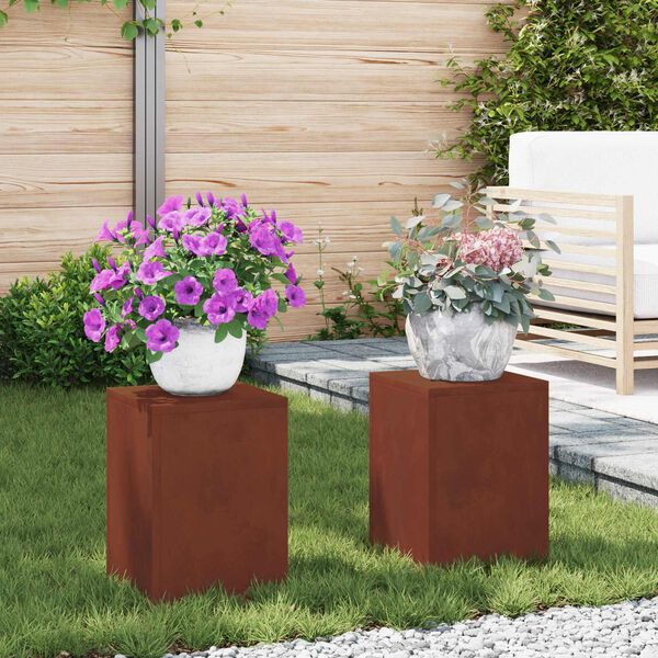 vidaXL Stojalo za rastline 2 pcs Rjav 24 x 24 x 35 cm