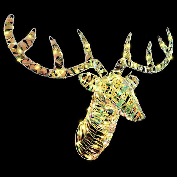 vidaXL Jelenova sani med 140 LED Toplo bela 60 cm PET