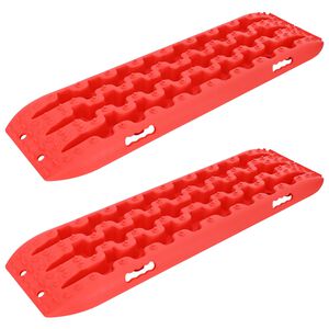 vidaXL Traction Board 2 kos Rdeča 106 x 30,5 x 7 cm Ojačana najlon