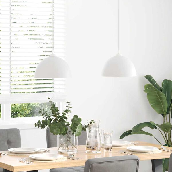 vidaXL Obesek Svetilke 2 kosa višinsko nastavljiva E27 Bela Ø 30 cm