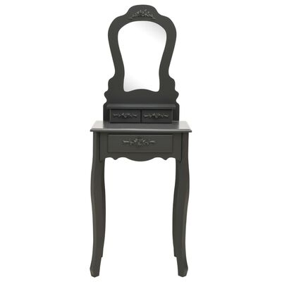 vidaXL Mizica za ličenje s stolčkom siva 50x59x136 cm les pavlovnije