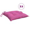 vidaXL Blazine za stole 4 kosi roza 50x50x7 cm oxford tkanina