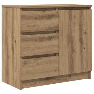 vidaXL Komoda s predalom artisan hrast 71x35x65 cm inženirski les