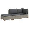 vidaXL 3 kos Ratan lounge set s blazinami GENDT Naravni rattan