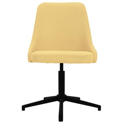 vidaXL Vrtljiv pisarniški stol rumeno blago