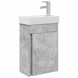 vidaXL Kopalni&scaron;ka omarica s tapo Betonsko siva 40,5 x 22,5 x 62 cm